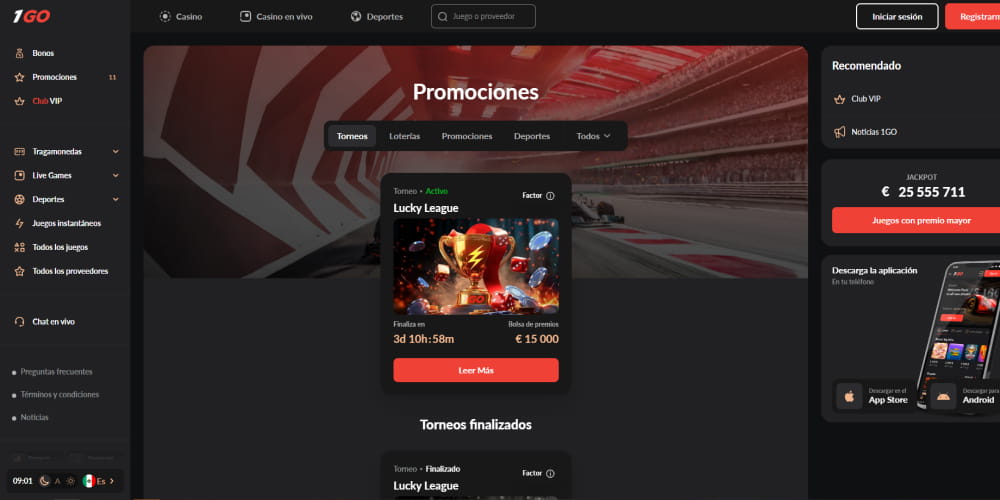 Promociones del casino 1Go