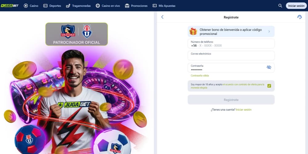 Registro en JugaBet