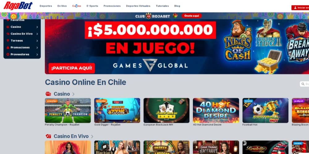 Rojabet casino online juegos