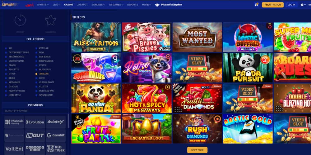 SapphireBet casino Tragamonedas